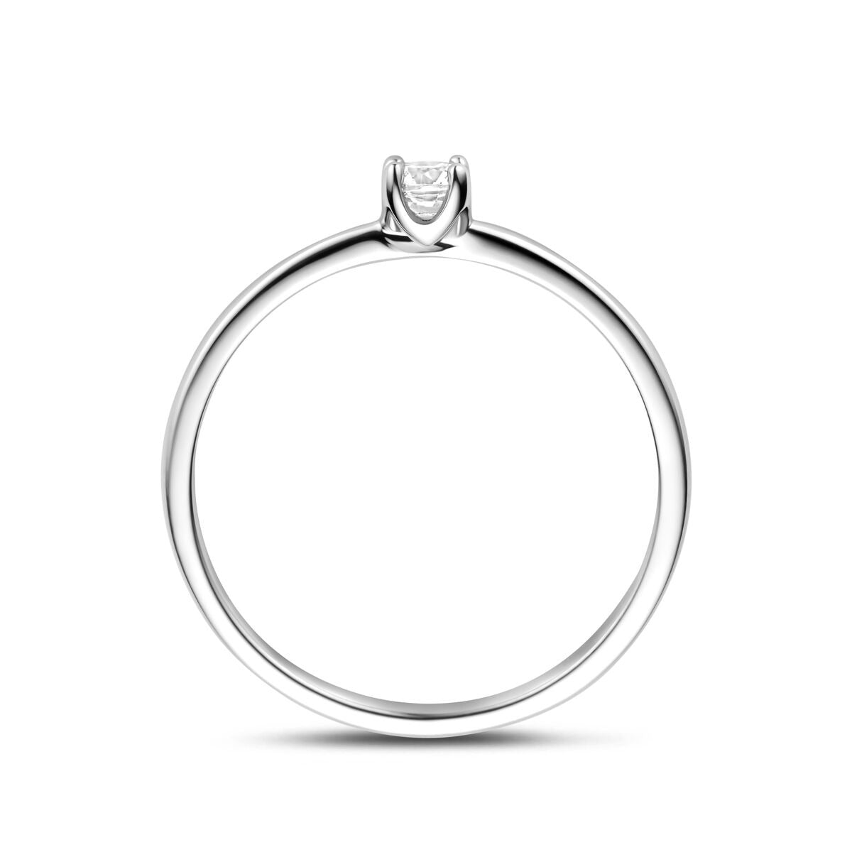 Anillo de mujer de plata con circonitas – plata 925 rodiada