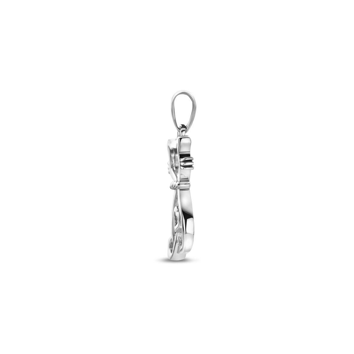 Colgante infantil de gato en plata 925 rodiado