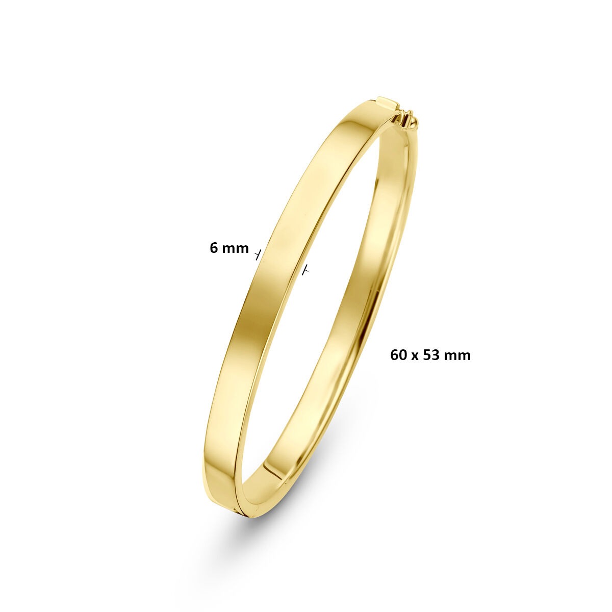 Brazalete de oro amarillo Silgold 6 mm de mujer