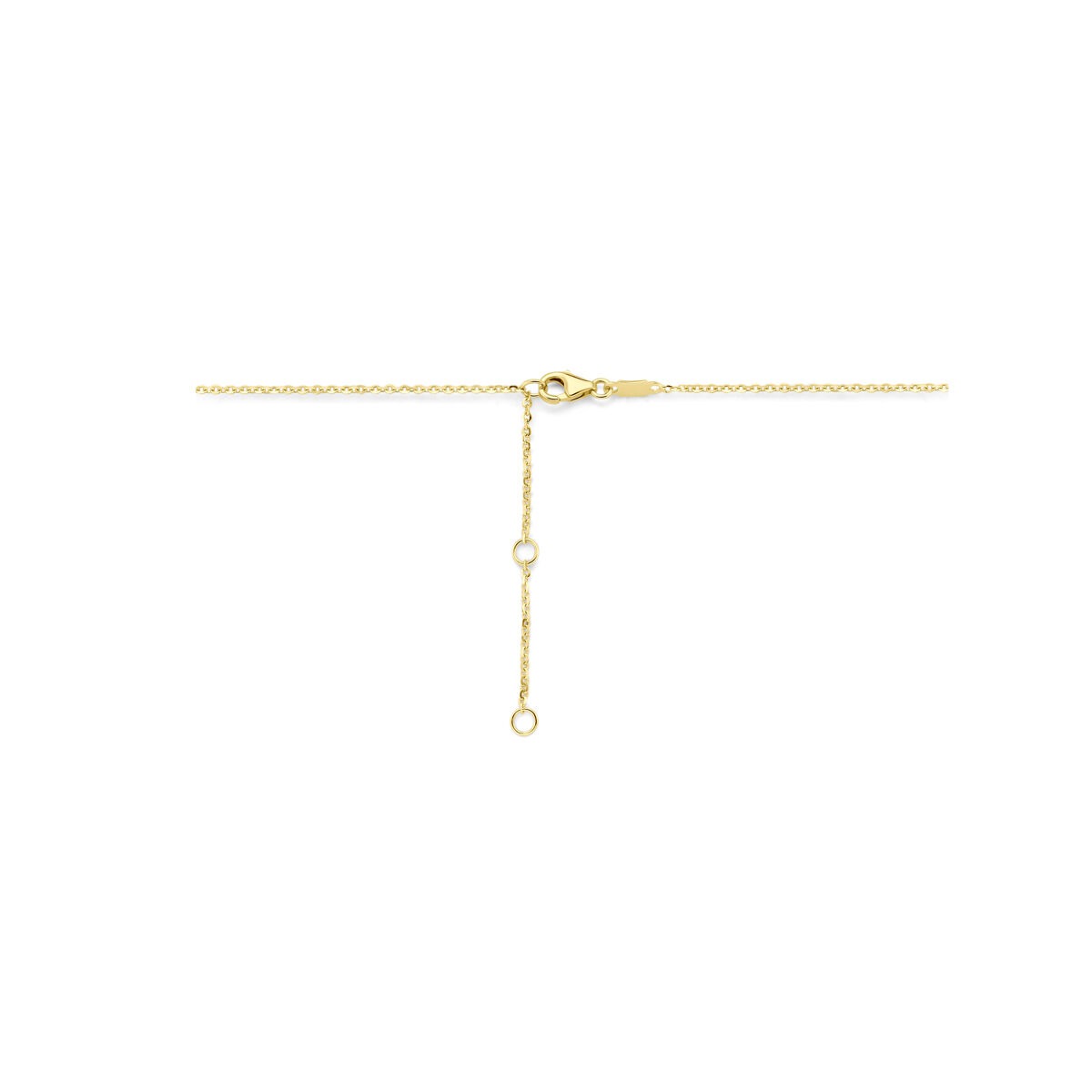 collar de mujer chapado en oro amarillo con circonitas