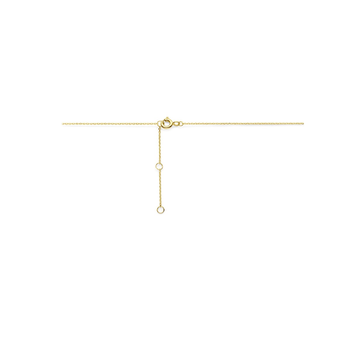 collar de oro amarillo de 9k con circonitas
