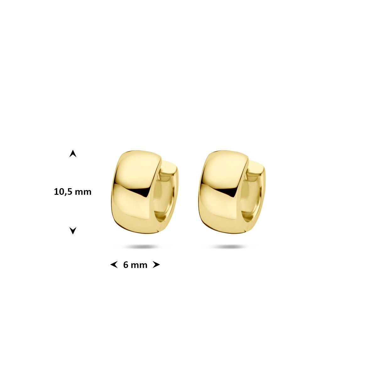 Aros chapados en oro de plata 925