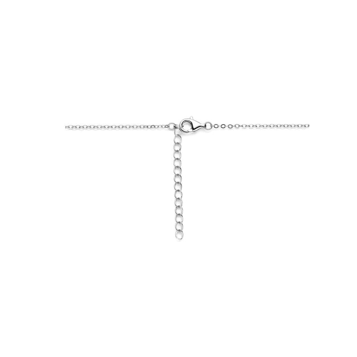 Gerhodineerd zilveren collier met hartje