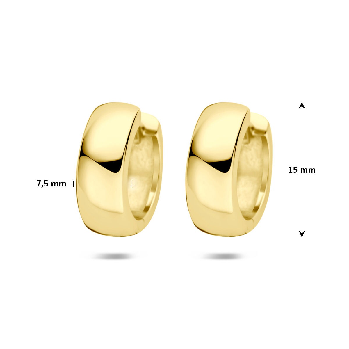 Aros chapados en oro de plata 925