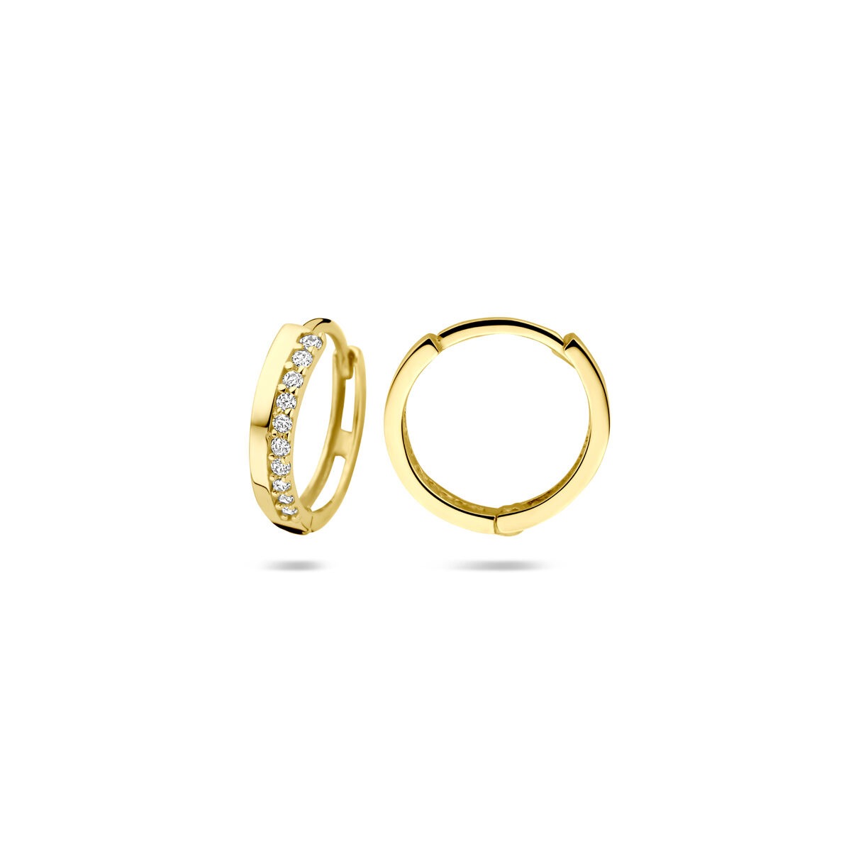 Aros de oro amarillo con circonitas – 9k color oro amarillo