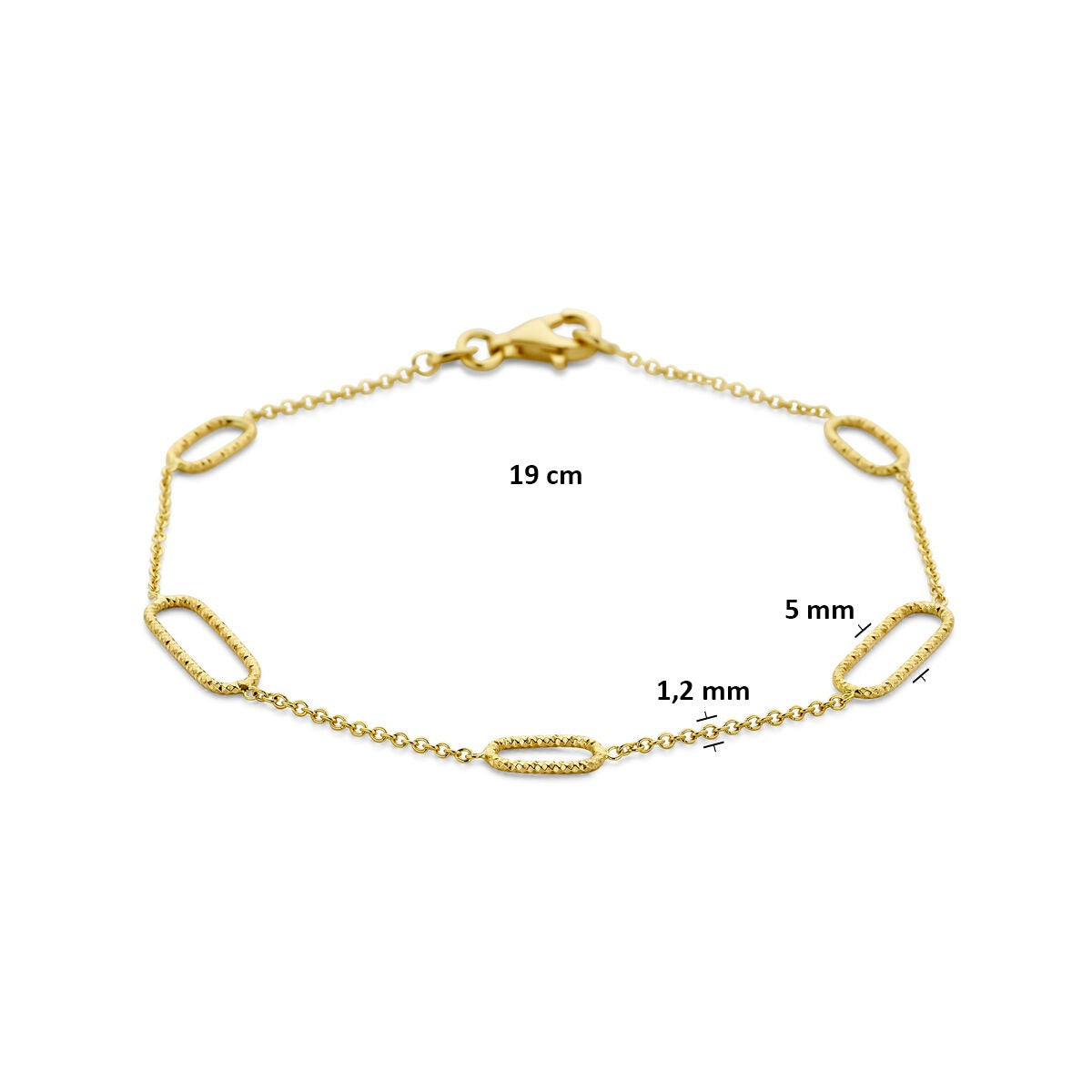 pulsera de oro amarillo de 14k