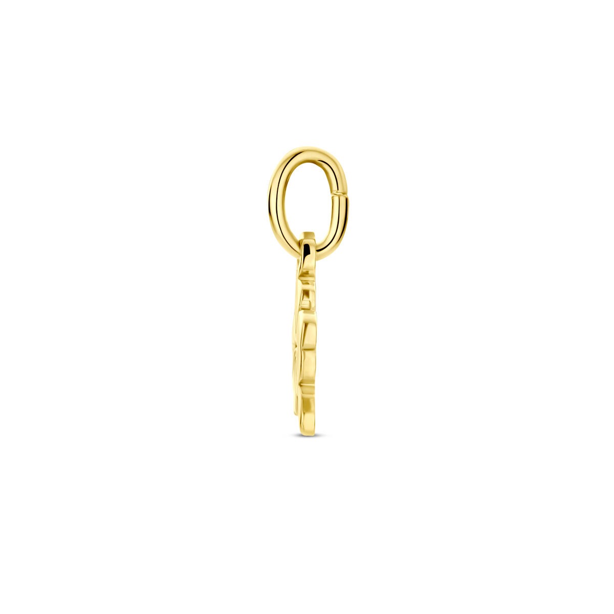 colgante de trébol en oro amarillo de 9k