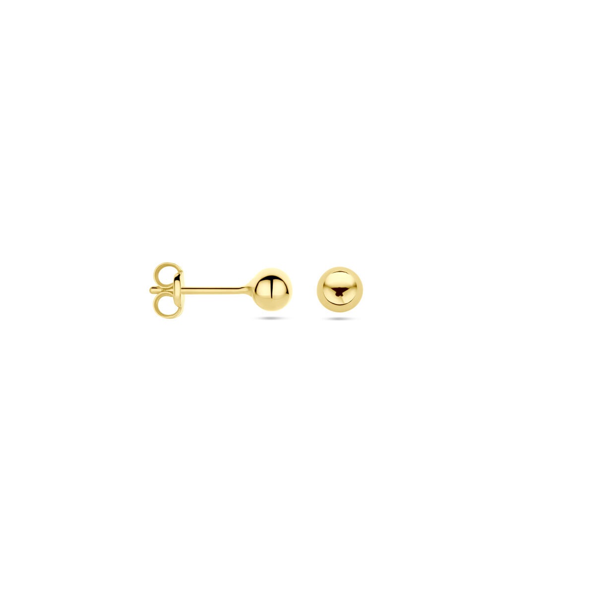 Pendientes de botón de oro amarillo de 9 quilates