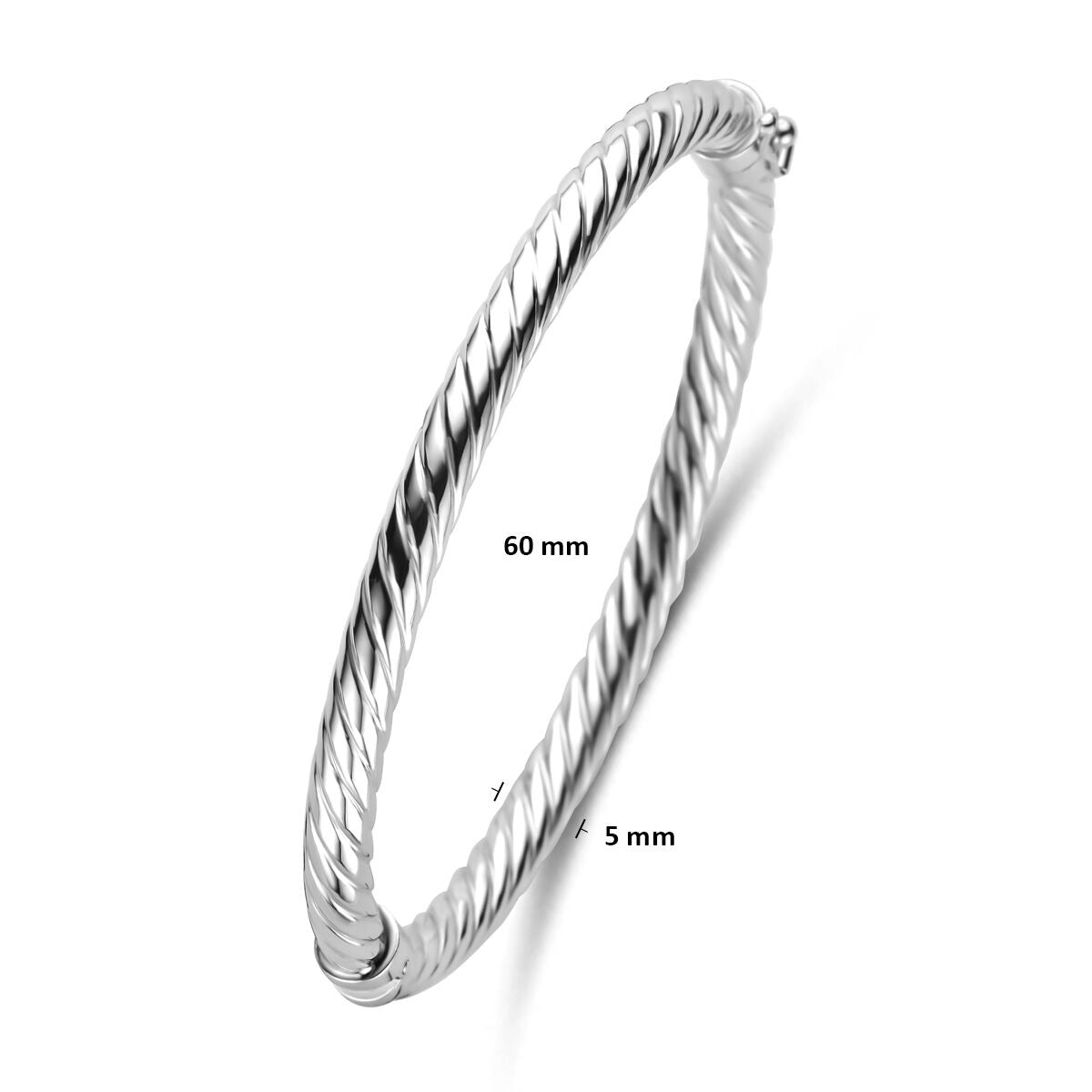 Pulsera de mujer en plata - rodiada