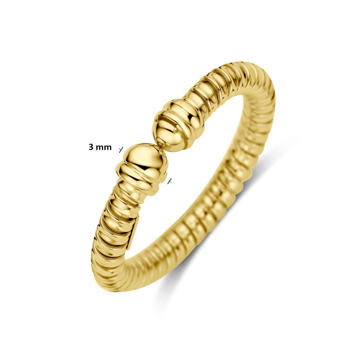 Anillo de oro amarillo de 3 mm de mujer