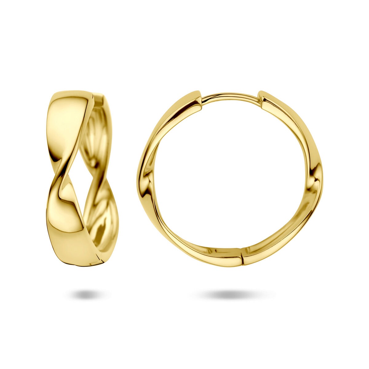 Aros de mujer chapado en oro plata – 25 x 6 mm