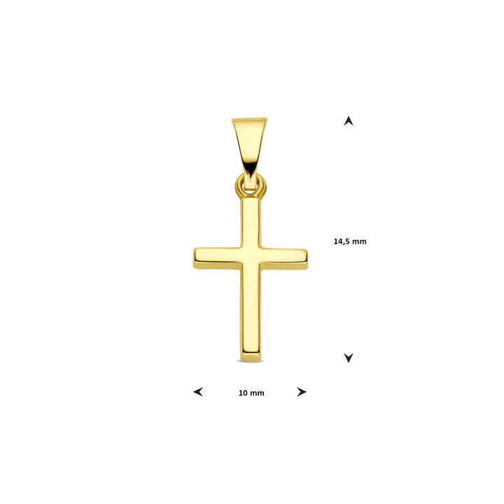 9k Geelgouden hanger in kruisvorm