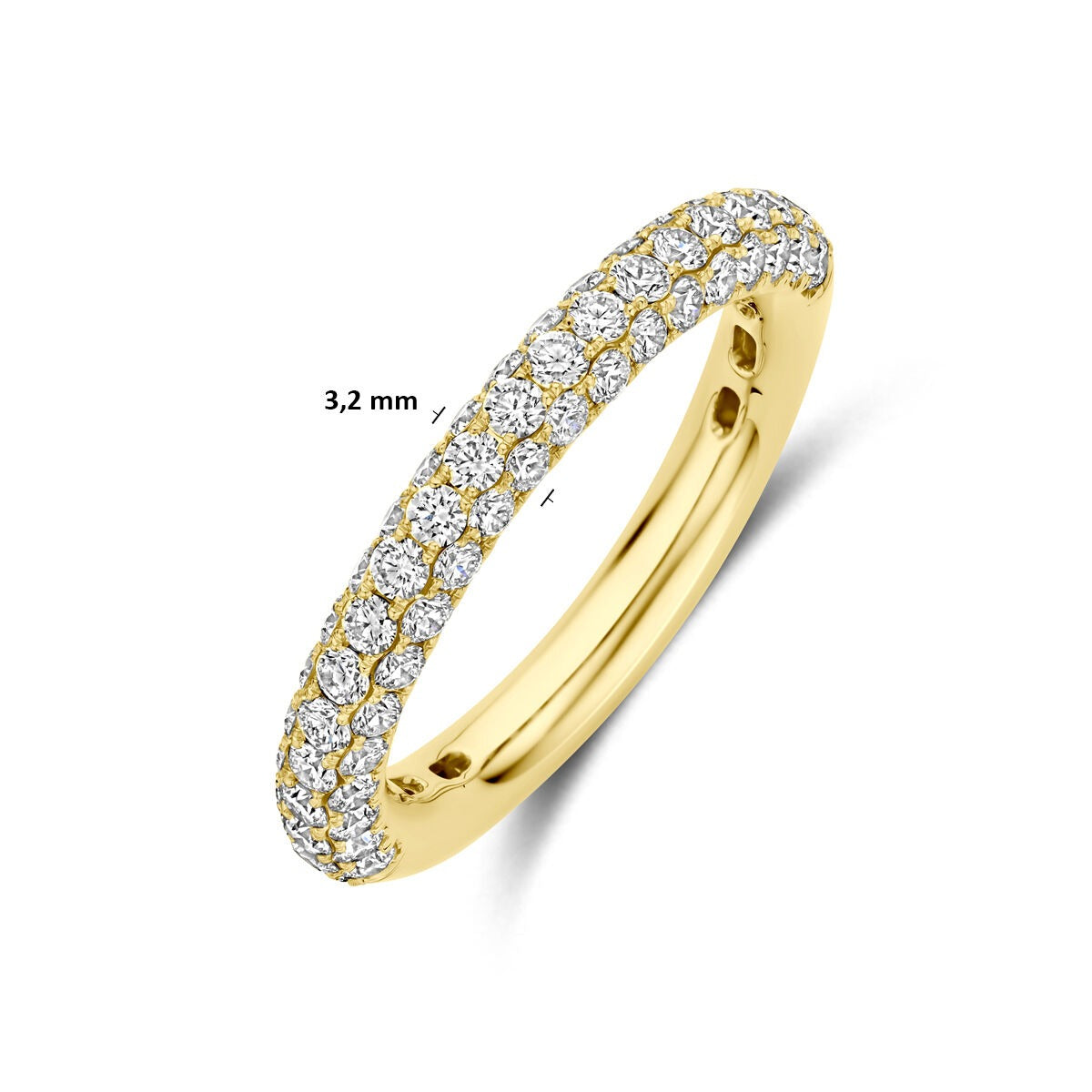 anillo de oro amarillo de 14k con diamante 1.24ct