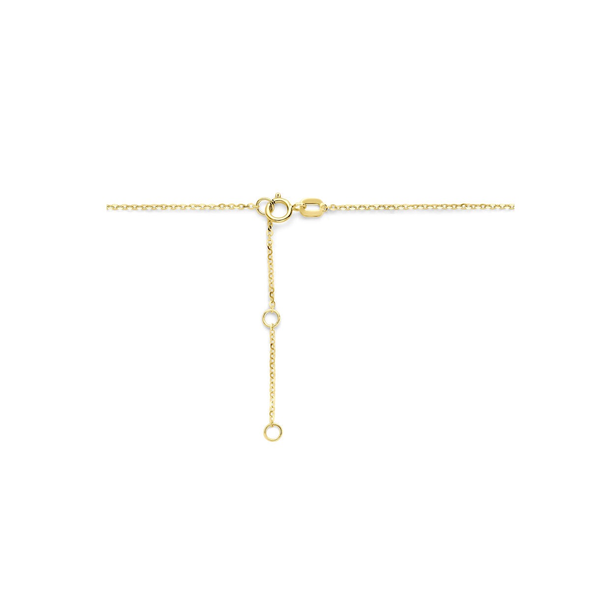 Collar de oro amarillo de 14k con estrella y circonitas