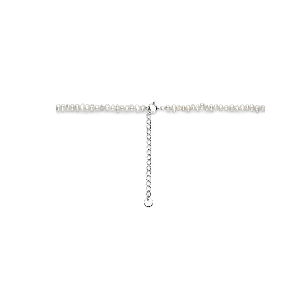 Collar de plata con perlas – rodiado