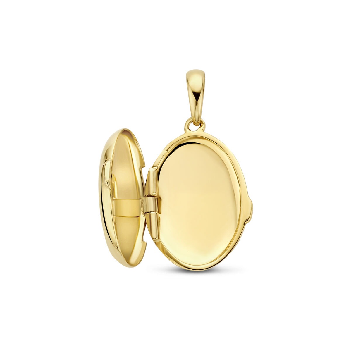 Medaillon ovalado de oro amarillo de 14k