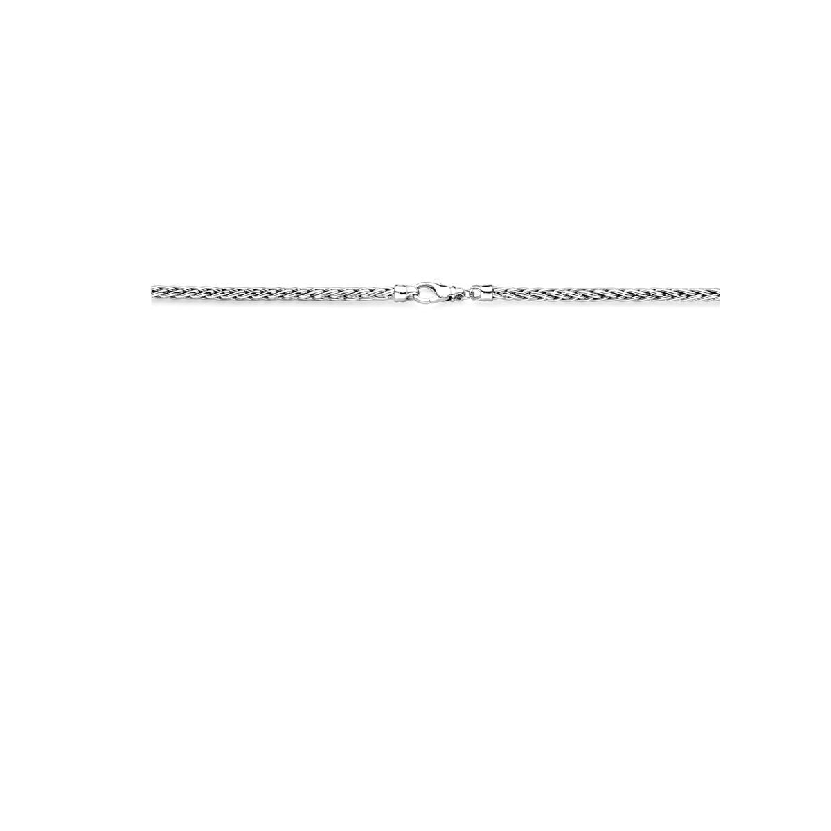Collar de plata cola de zorro – rodiado