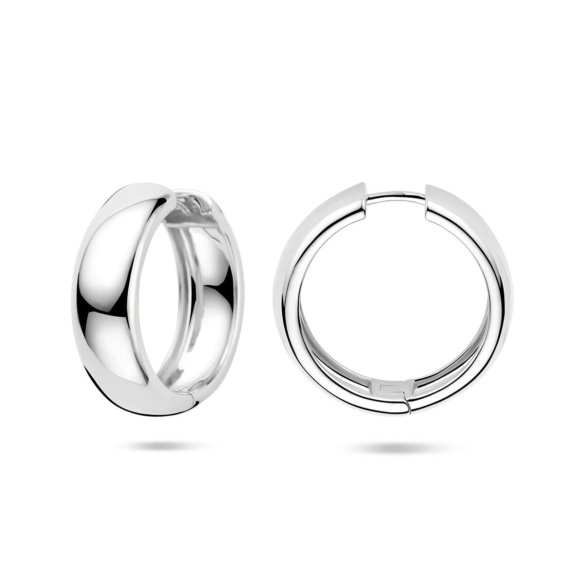 Aros de plata de mujer – rodiados 25x8 mm