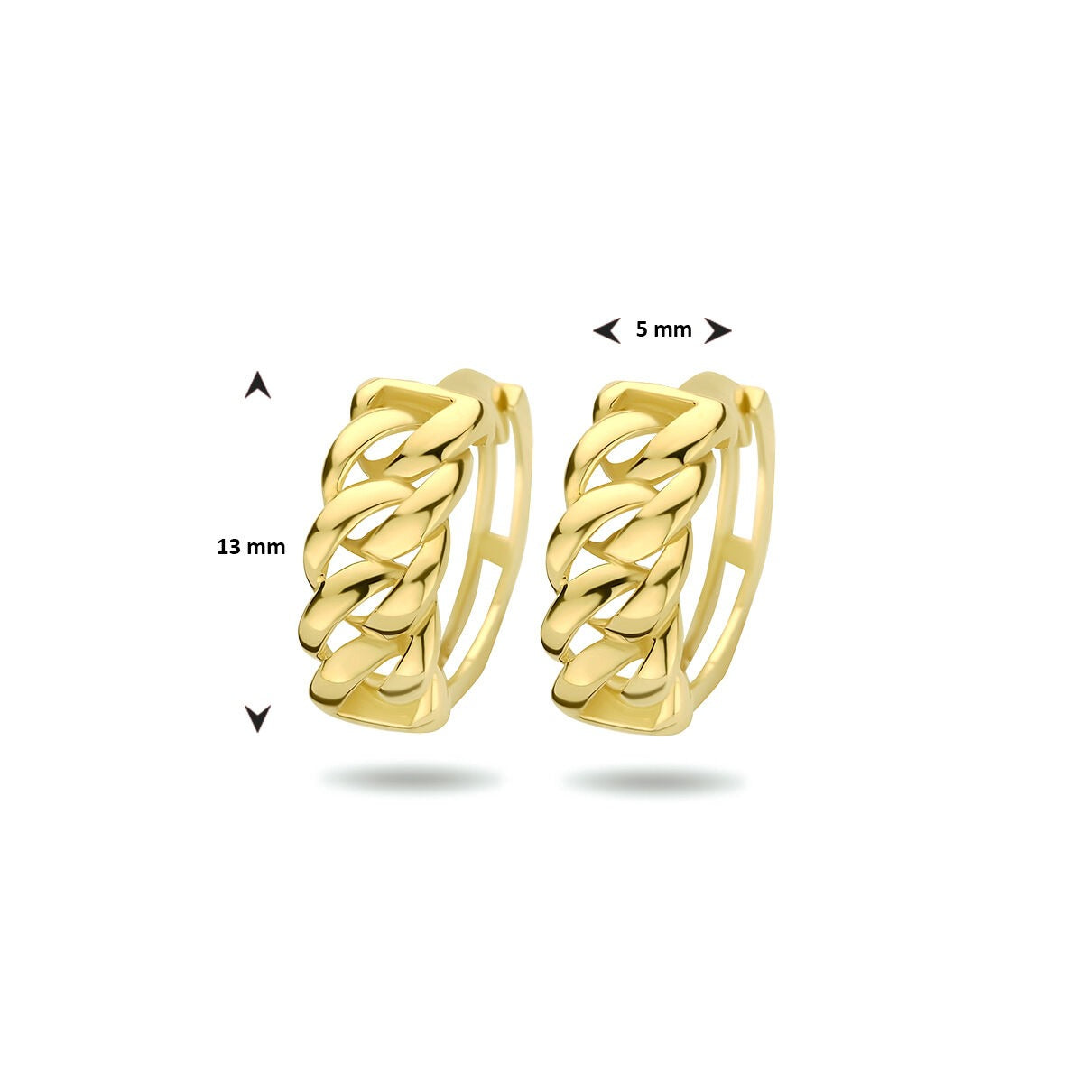 aros de oro amarillo 13 mm