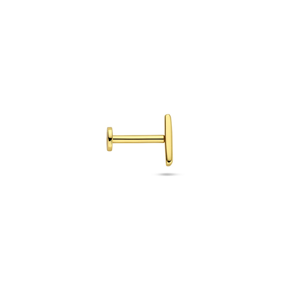 Piercing plano chapado en oro de plata – 925 plata