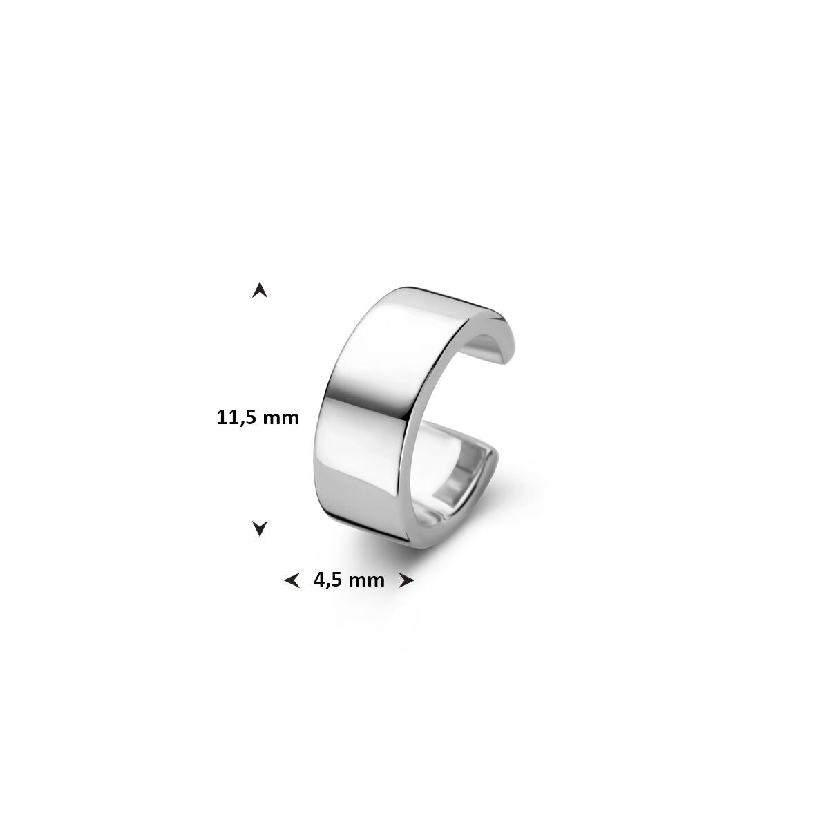 Ear cuff de plata – rodiado en plata 925