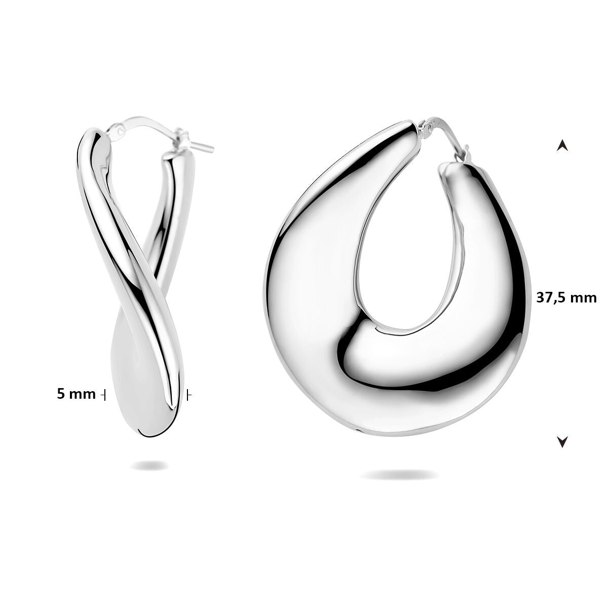 Aros de plata – rodiados en plata 925