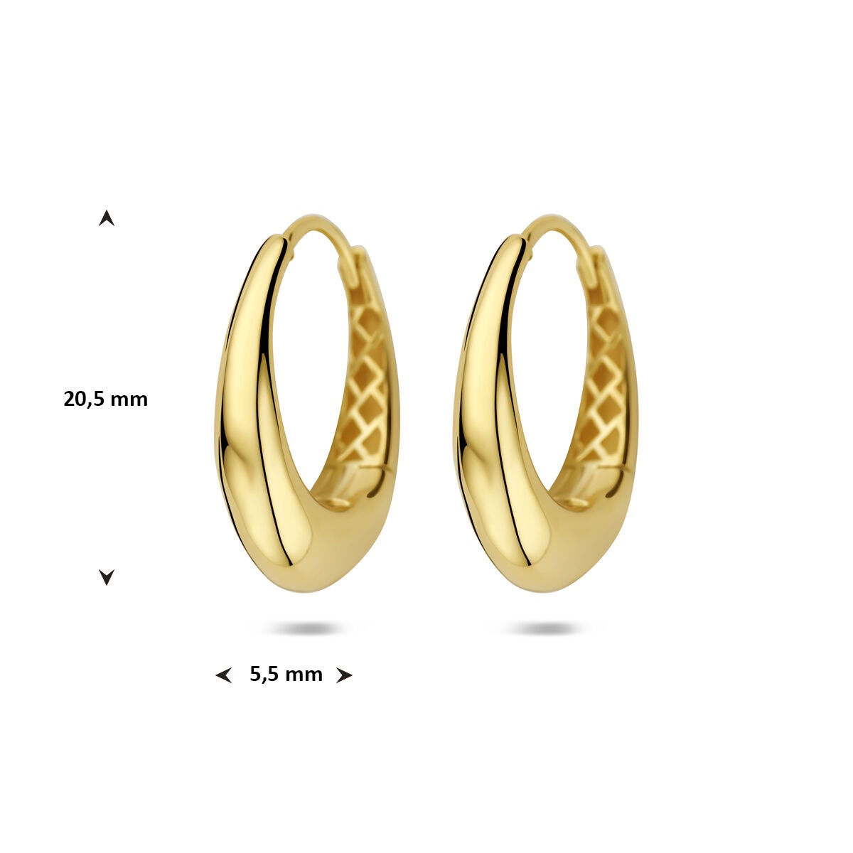 Aros de oro amarillo de mujer