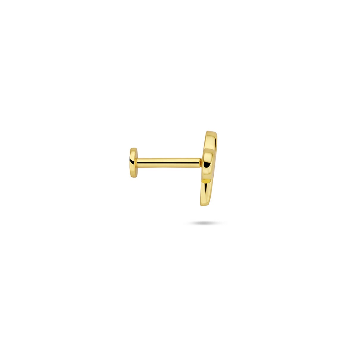 Piercing de lazo plano chapado en oro - plata 925