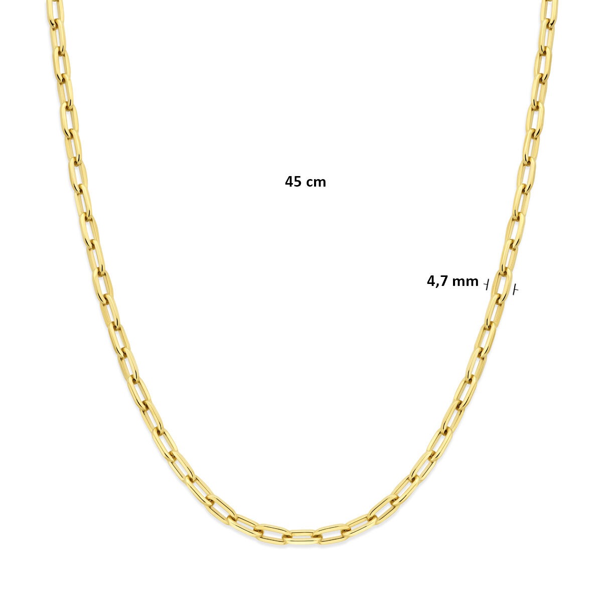 Collar de mujer en oro – cadena de ancla de 14k 4,7 mm