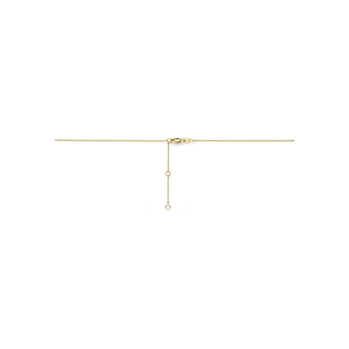 Collar de oro amarillo de 14k con corazón de diamante