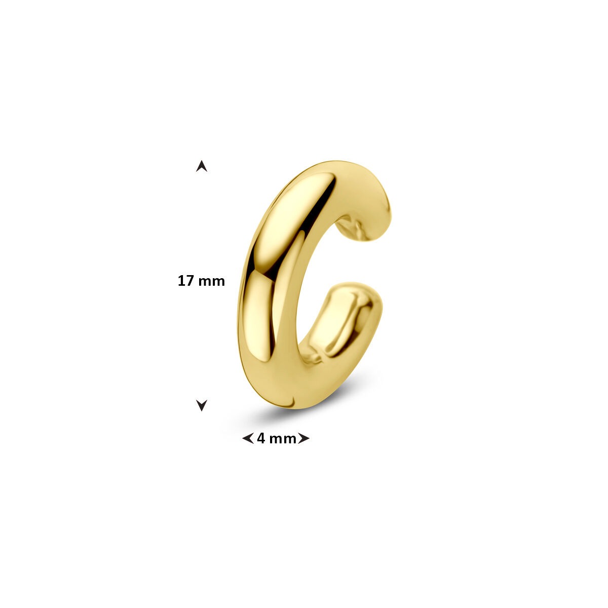 Ear cuff chapado en oro - plata 925