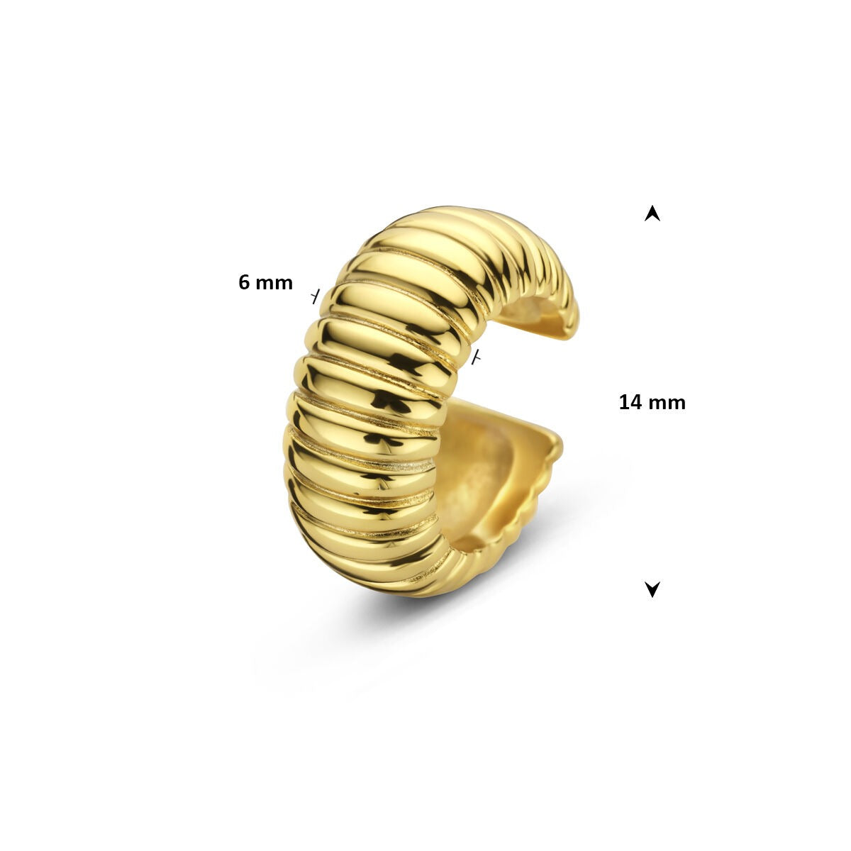Ear cuff chapado en oro - plata 925