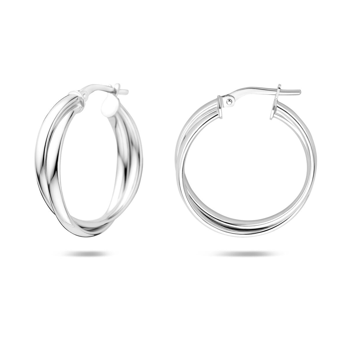 Aros de plata rhodium 24,5 mm