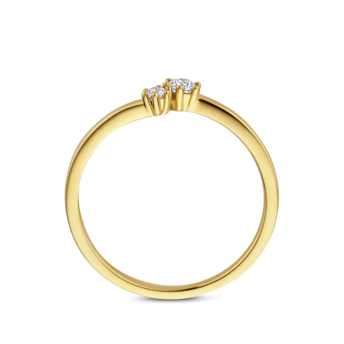 Anillo de mujer en oro con diamante – 14k oro amarillo