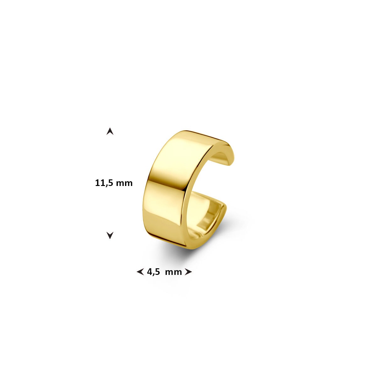 Ear cuff de mujer chapado en oro plata
