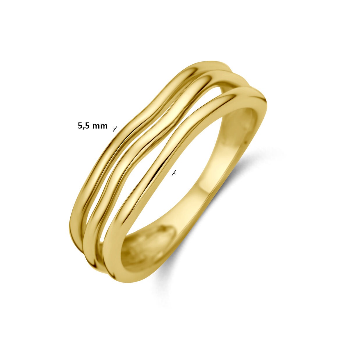 Anillo de oro amarillo 5,5 mm de mujer