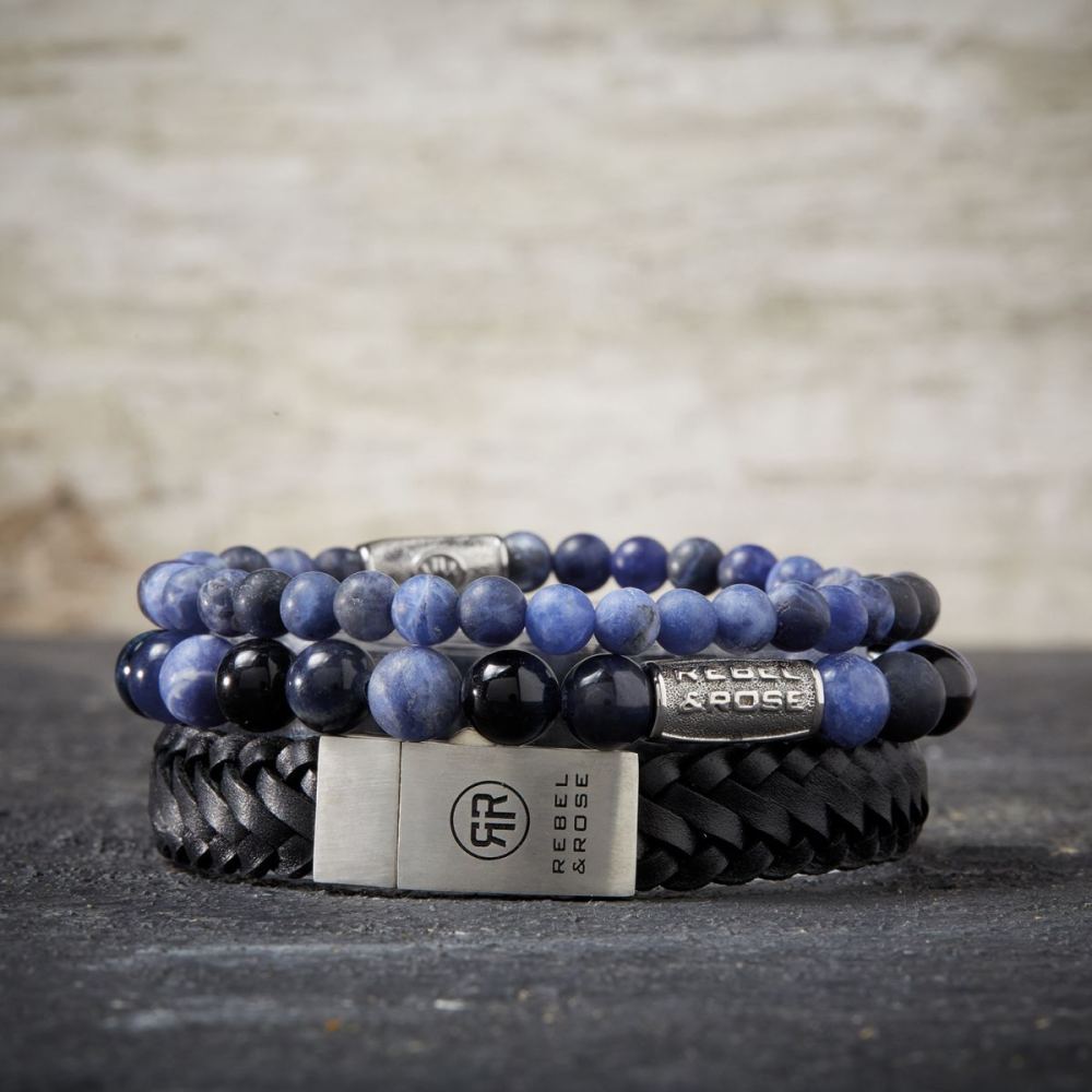 Matt Midnight - 6mm - Pulsera de hombre de cuentas