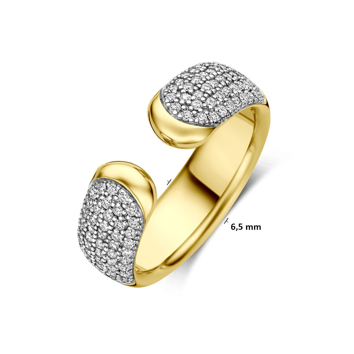 anillo de oro amarillo de 14k con diamante
