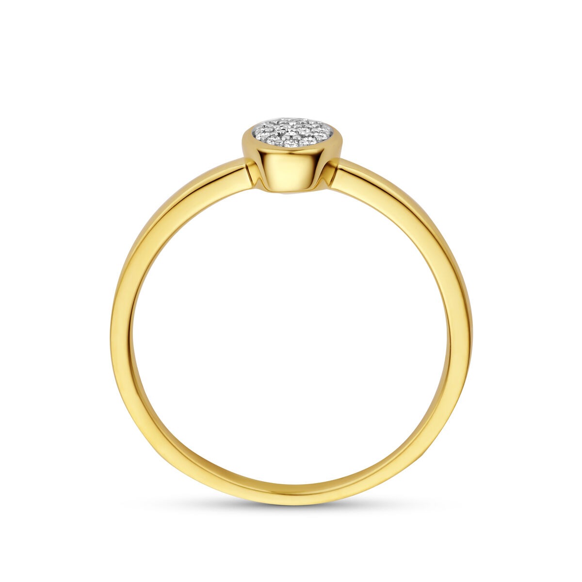 anillo de oro amarillo de 14k con diamante