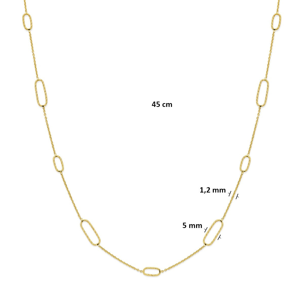Collar de oro sin colgante – 14k oro amarillo