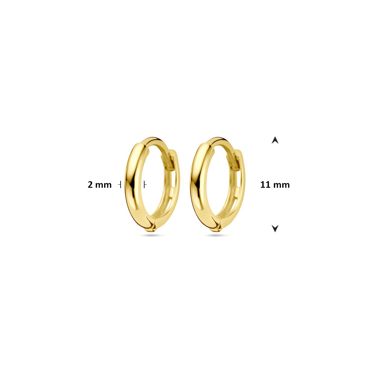 Aros chapados en oro amarillo – 9k