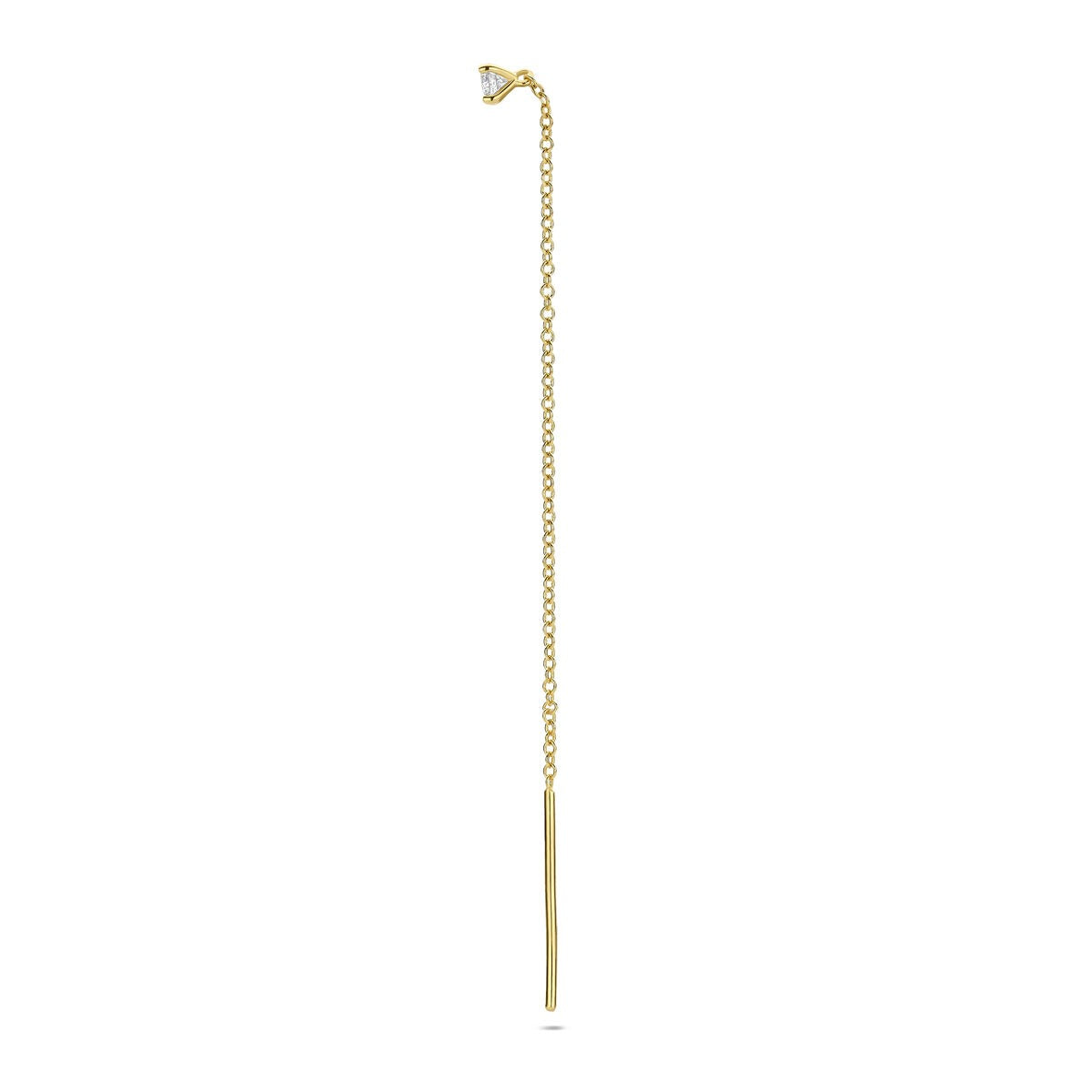 Aro de oro amarillo con diamante – por unidad