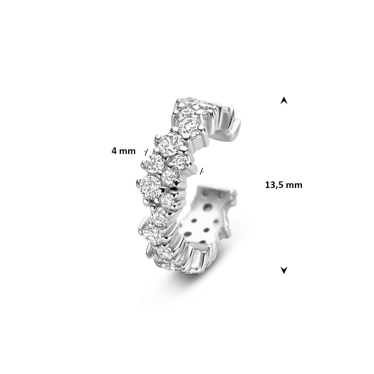Ear cuff de plata con circonitas 925 rodiado