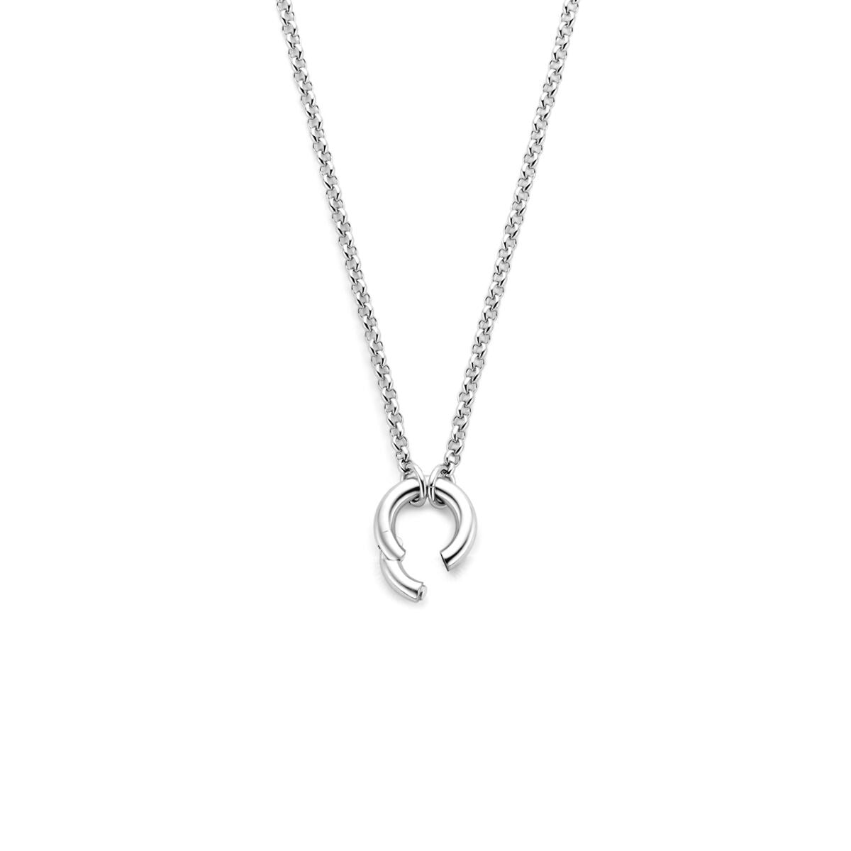 Collar de jasseron de plata con conector – plata 925 rodiada