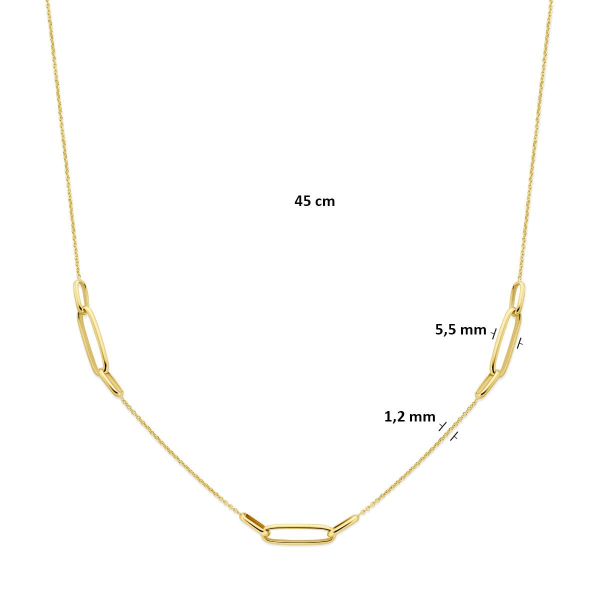 Collar de mujer en oro – collar fino de 14k de 1,2 mm