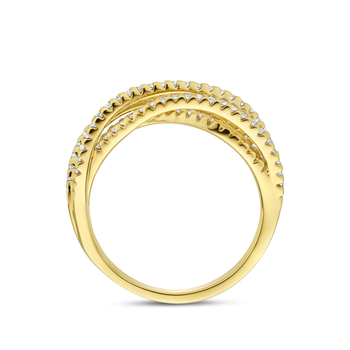 Anillo de mujer en oro con diamante – 14k oro amarillo