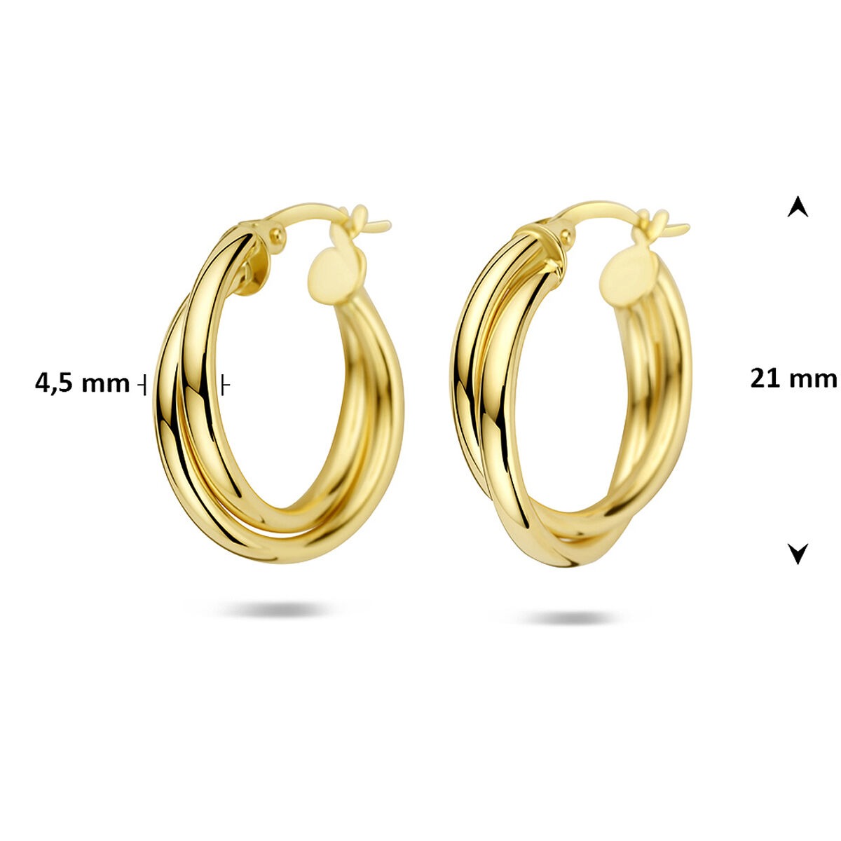 Aros de oro amarillo de mujer