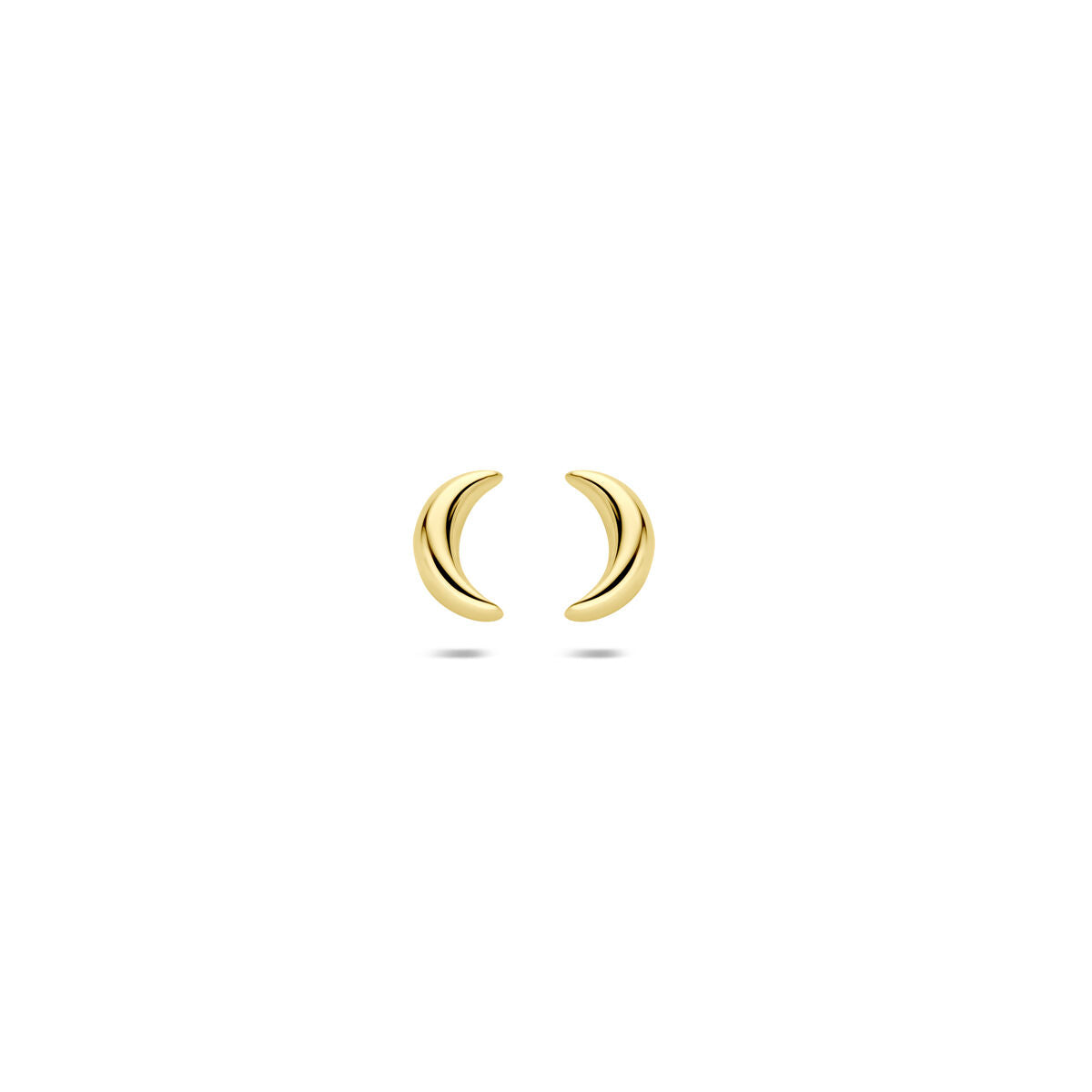 Pendientes de luna de 6 mm en oro amarillo de 14 quilates.