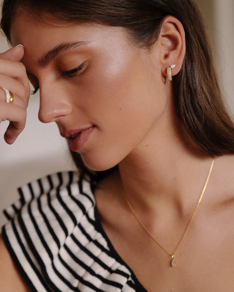 Aros Emilie 0,50 crt. oro blanco