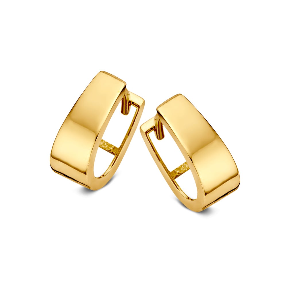 Pendientes de aro de oro amarillo de 14 quilates con diseño elegante y atemporal, 7 mm de diámetro interior.